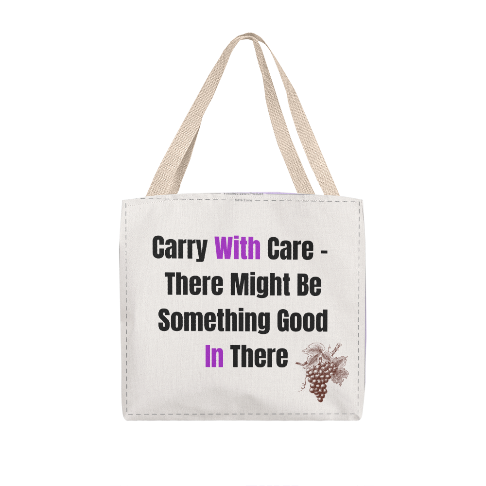 Wine Lover Tote Bag - Carry with Care Design