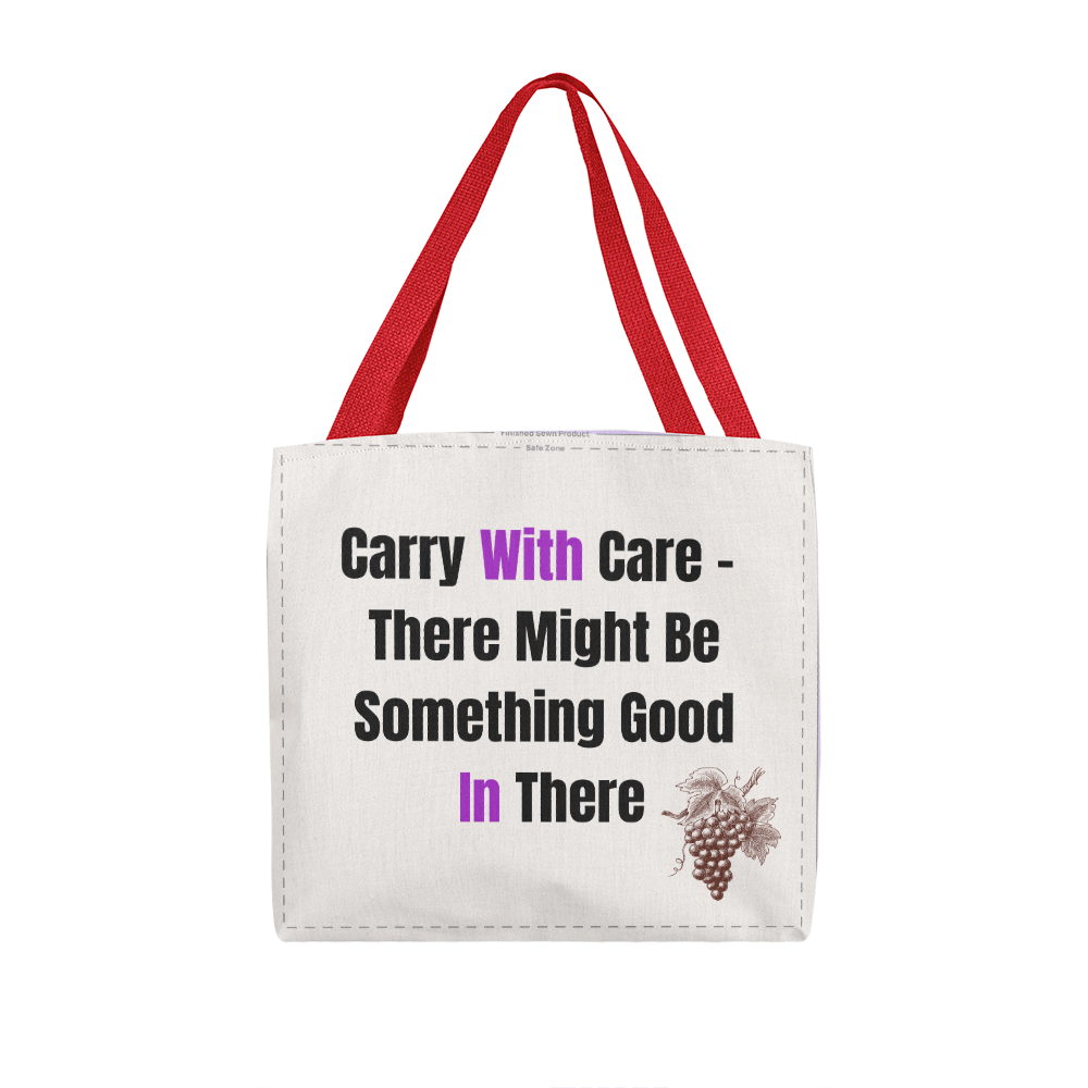 Wine Lover Tote Bag - Carry with Care Design