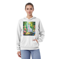 Enchanted Garden Cat Hoodie – Cozy Artistic Hoodie for Cat Lovers