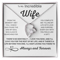 Forever Love Necklace – Romantic Gift for Wife with Message Card