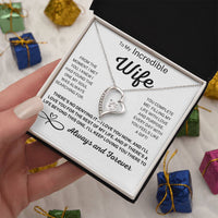 Forever Love Necklace – Romantic Gift for Wife with Message Card