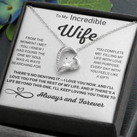 Forever Love Necklace – Romantic Gift for Wife with Message Card