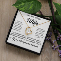 Forever Love Necklace – Romantic Gift for Wife with Message Card