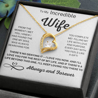 Forever Love Necklace – Romantic Gift for Wife with Message Card