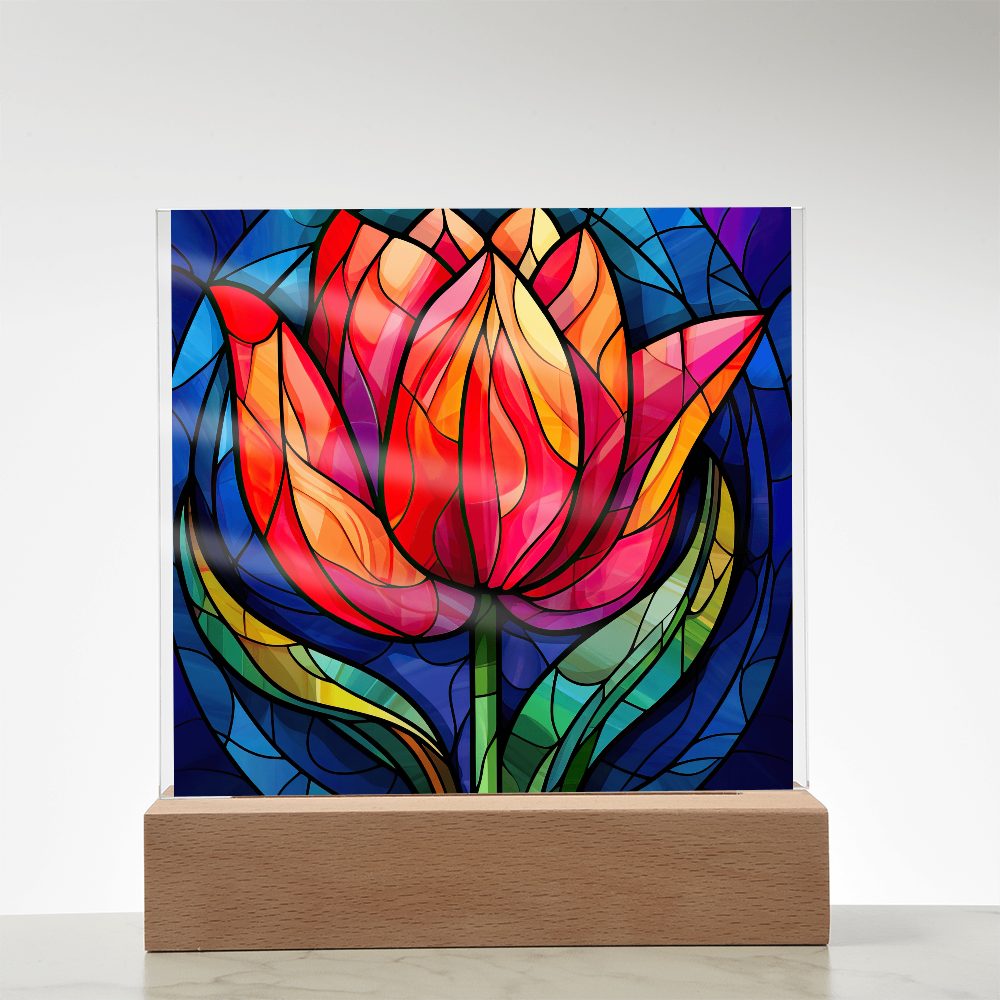 Stained Glass LED Acrylic Decor