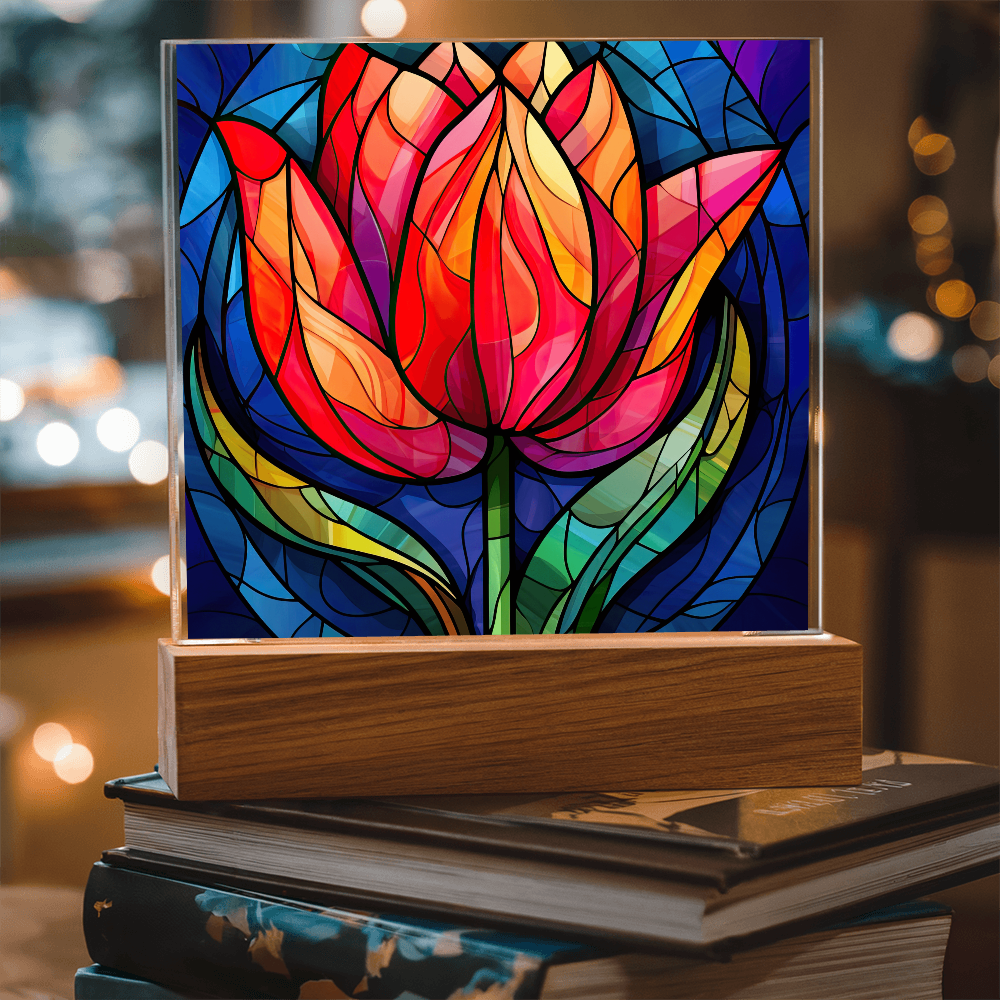 Stained Glass LED Acrylic Decor