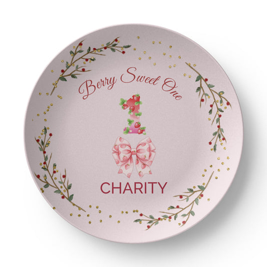 Berry Sweet One birthday plate