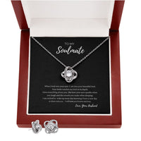 Love Knot Earring and Necklace Set for Soulmate