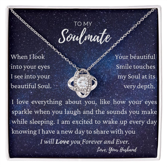 Soulmate from husband -  Love Knot Blue