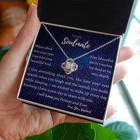 Soulmate from husband -  Love Knot Blue